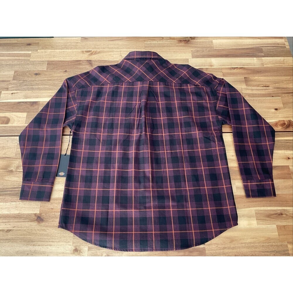 Dickies Bakerhill Oversized Button Up Long Sleeve Plaid Shirt Size Large NWT - Picture 8 of 8